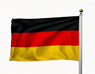 Obraz premium Waving flag of Germany. Illustration of flag on white background
