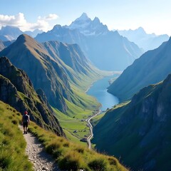 Mountains and passes through which tourist routes pass