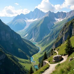 Mountains and passes through which tourist routes pass