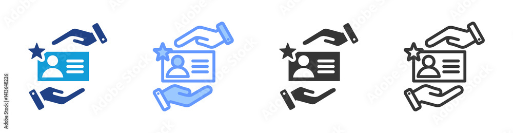 Poster Customer Loyalty Programs icon set multiple style collection
