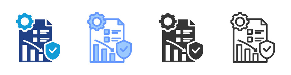 Crisis Management icon set multiple style collection