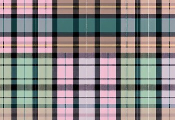 Fototapeta premium Dark & pastel tartan plaid textile seamless pattern, ideal for birthday card, fabric, packaging, wallpaper, tartan