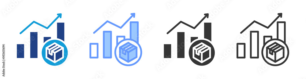 Poster sales icon set multiple style collection