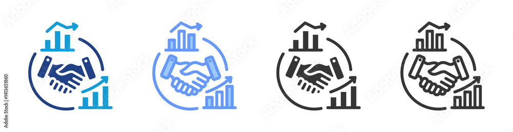 Poster Acquisition icon set multiple style collection