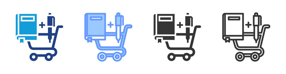 Obraz premium Cross Selling icon set multiple style collection