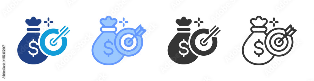 Poster Effectiveness icon set multiple style collection
