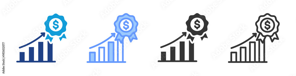 Poster Incentives icon set multiple style collection