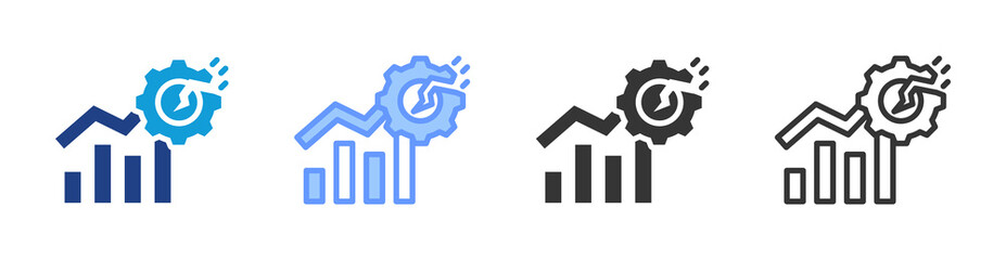 Disruption icon set multiple style collection