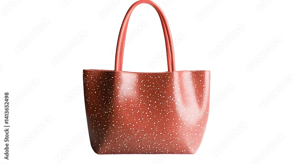 Poster isolated 3d render of red shopping bag on transparent background