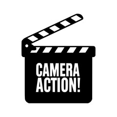 Naklejka premium Camera Action Icon - Film Production