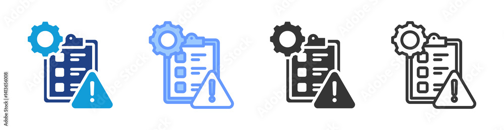 Poster Crisis Management icon set multiple style collection