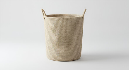 Simple laundry basket mockup on a white background