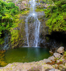 Wailua Falls on The Road to Hana, Hana, Maui, Hawaii, USA