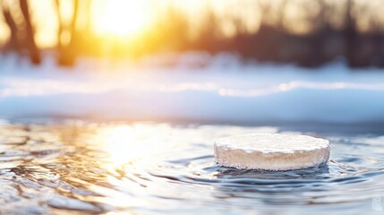 Sunrise water reflection peaceful nature landscape calm serenity background