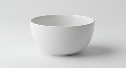Plain ceramic bowl mockup on a white background