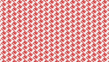 Seamless diagonal pattern featuring stylized hand-drawn bright red letter E characters