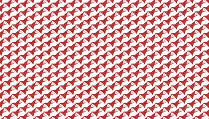 Abstract seamless diagonal pattern featuring stylized bright red four-pointed star or pinwheel shapes 