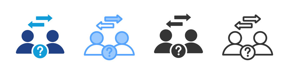 Dispute Resolution icon set multiple style collection