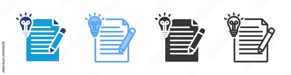 Poster Understand Contract icon set multiple style collection