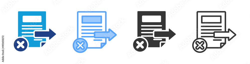 Poster leave it icon set multiple style collection