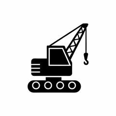Naklejka premium creative details Construction Crane Icon Vector Illustration