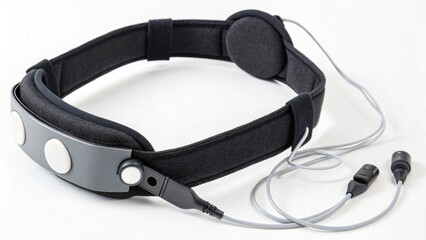 Healthcare Technology Medical Devices Innovation concept, Wireless audio headset designed for comfort and high-quality sound experience.