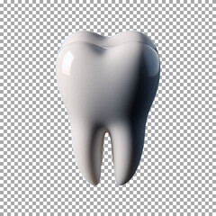 Realistic Tooth 3D Model for Dental Marketing Materials on transparent background, png, psd
