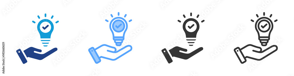 Aufkleber solution icon set multiple style collection