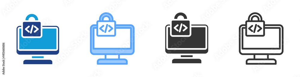 Aufkleber Hard Code icon set multiple style collection