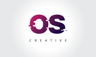 "Digital Glitch OS Letter Logo | Modern Creative Branding Design | Technology Business Identity"