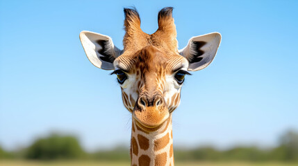 Curious giraffe portrait close up wildlife photography