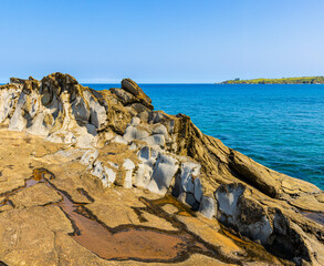 The Dragons Teeth on Makaluapuna Point, Kapalua Coastal Trail, Kapalua, Maui, Hawaii, USA