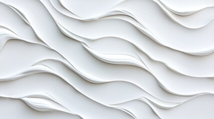 Fototapeta premium Abstract White Wave Pattern Texture Design