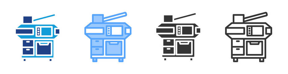Multifunction Device icon set multiple style collection
