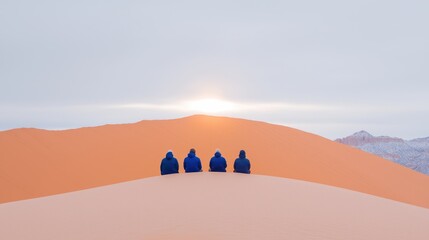 Mysterious desert structure blurred artistic image of a desert building