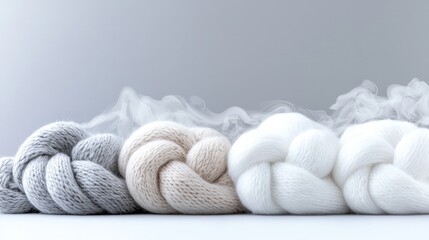 Soft fluffy wool fibers in neutral colors texture photography for textile crafts