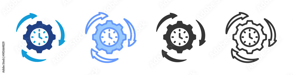 Poster Consistency icon set multiple style collection