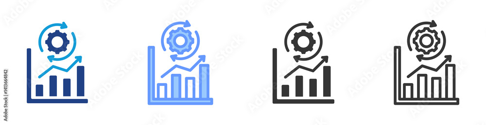 Poster Measurement icon set multiple style collection