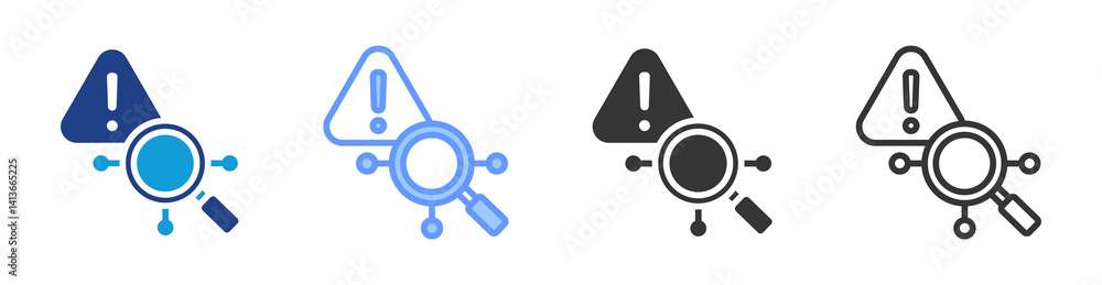 Aufkleber Root Cause Analysis icon set multiple style collection