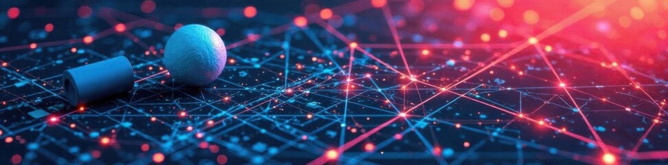 Geometric blueprints with intersecting lines and shapes in a minimalist style,  lines,  technology,  pattern