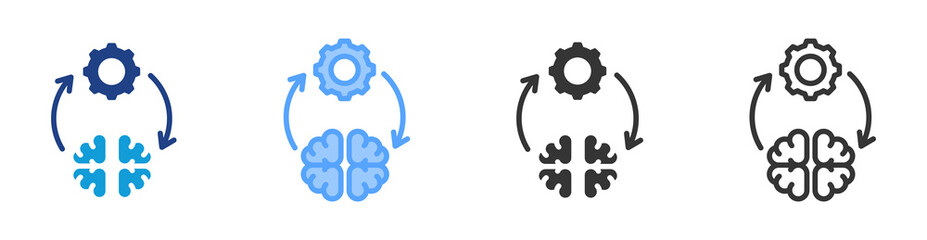 Systematic icon set multiple style collection