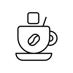 With Sugar icon vector stock illustration