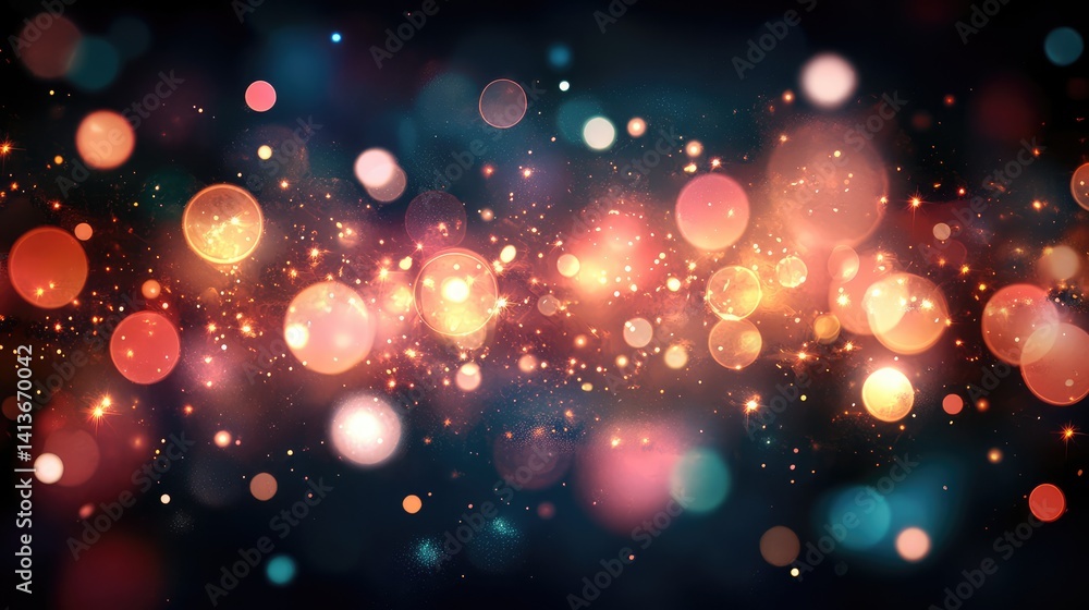 Aufkleber pink bokeh background with dreamy blur and soft lighting, ideal for romantic or gentle theme design 