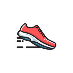 Running shoes logo template