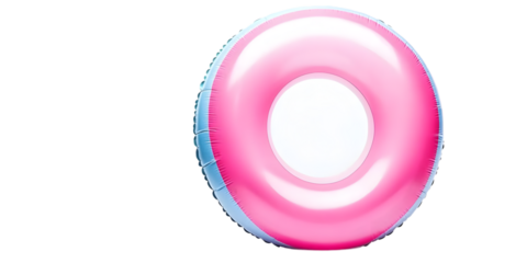 Isolated Pink And Blue Swim Ring On A Transparent Background Illustration