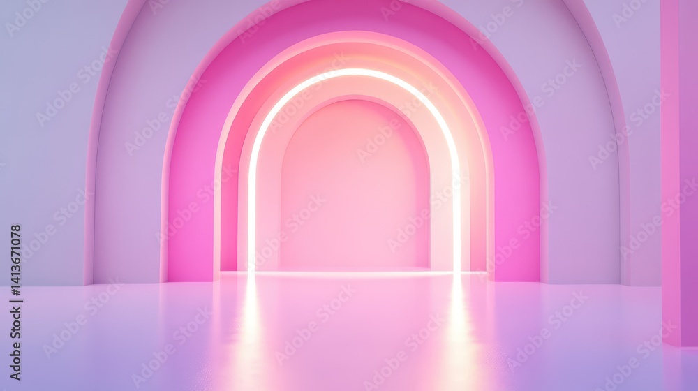 Poster soft and smooth light gradient from pink to lavender, creating a romantic, dreamy atmosphere with cl