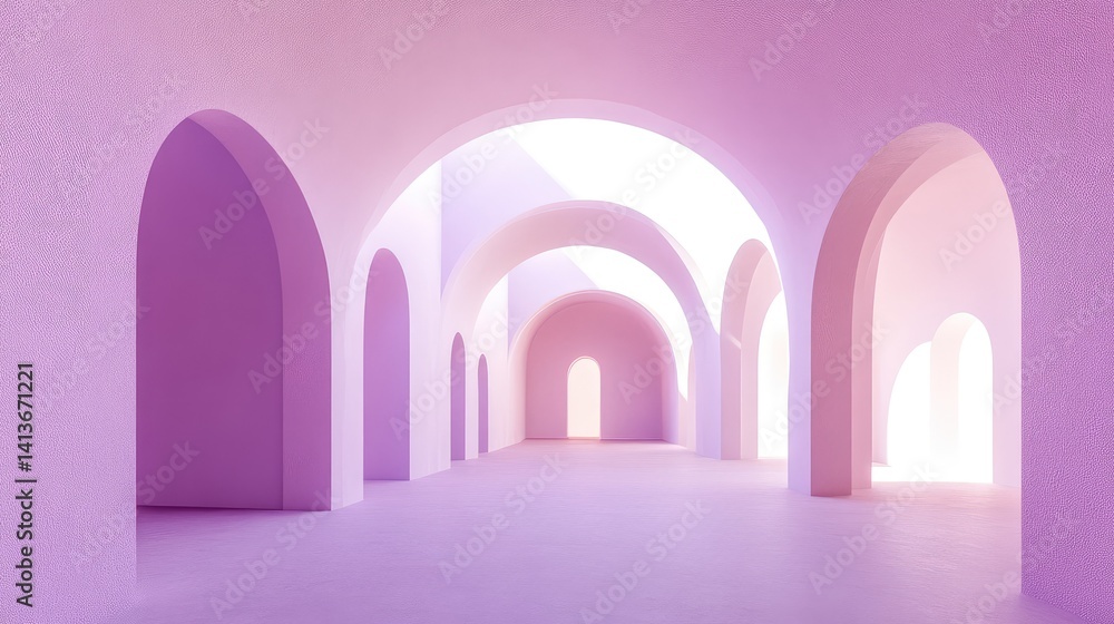 Poster soft lavender light glowing on a smooth surface with a subtle gradient effect and central open space