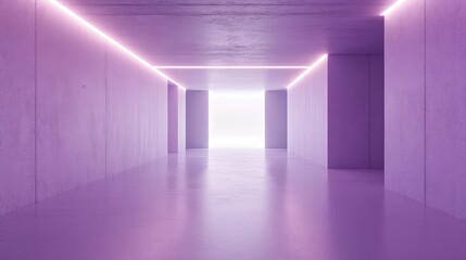 Fototapeta premium Soft lavender light glowing on a smooth surface with a subtle gradient effect and central open space