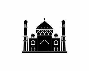 creative details Mosque Icon Vector Illustration