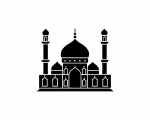 creative details Mosque Icon Vector Illustration